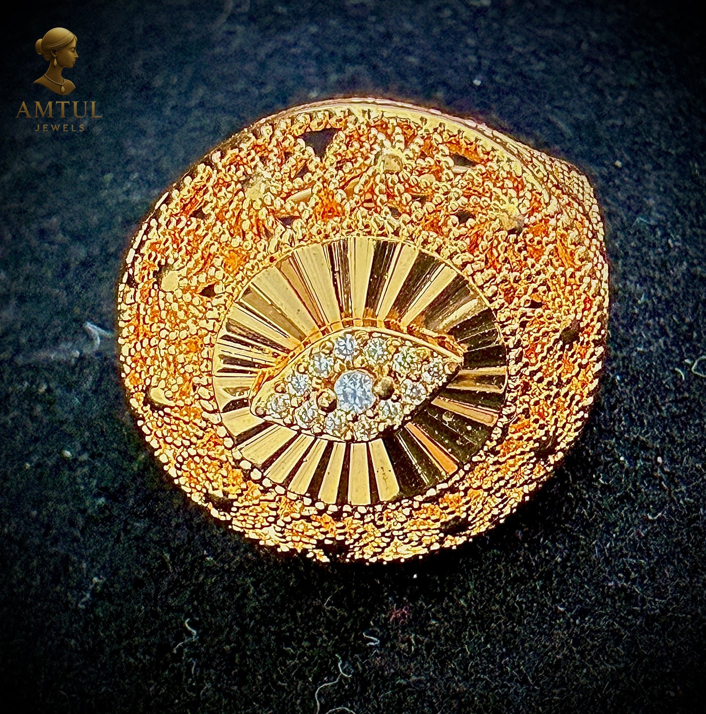 💎Golden Sun Eye Majesty Ring