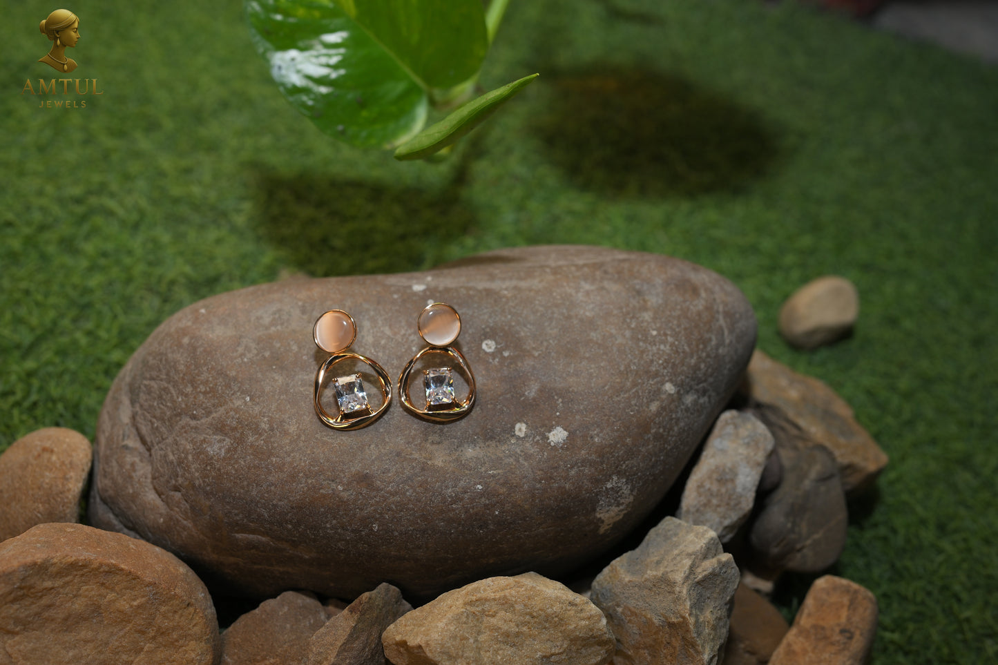 💎Golden Aurora Spark Diamond Earrings