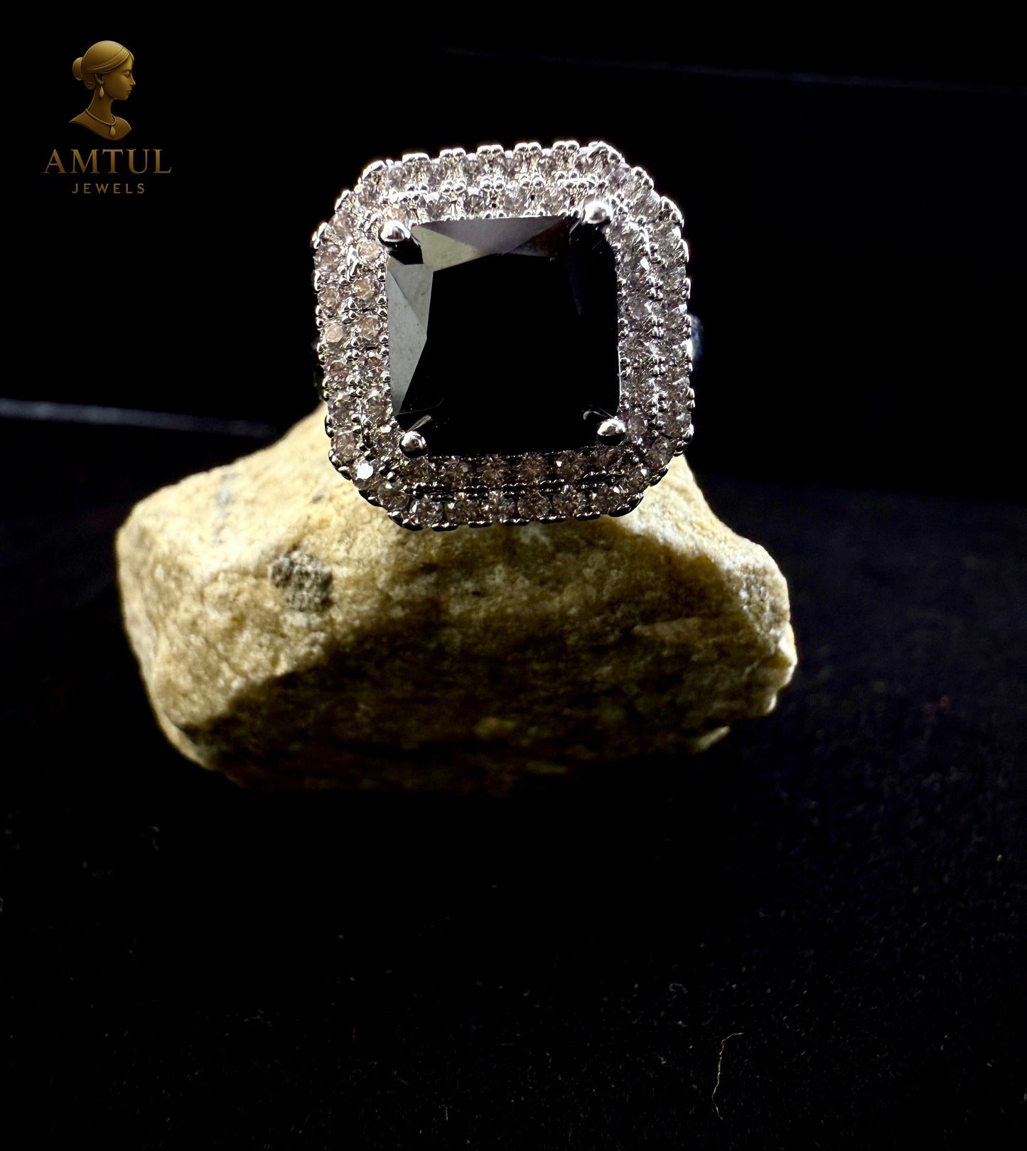 ๐ Midnight Empress Silver Ring