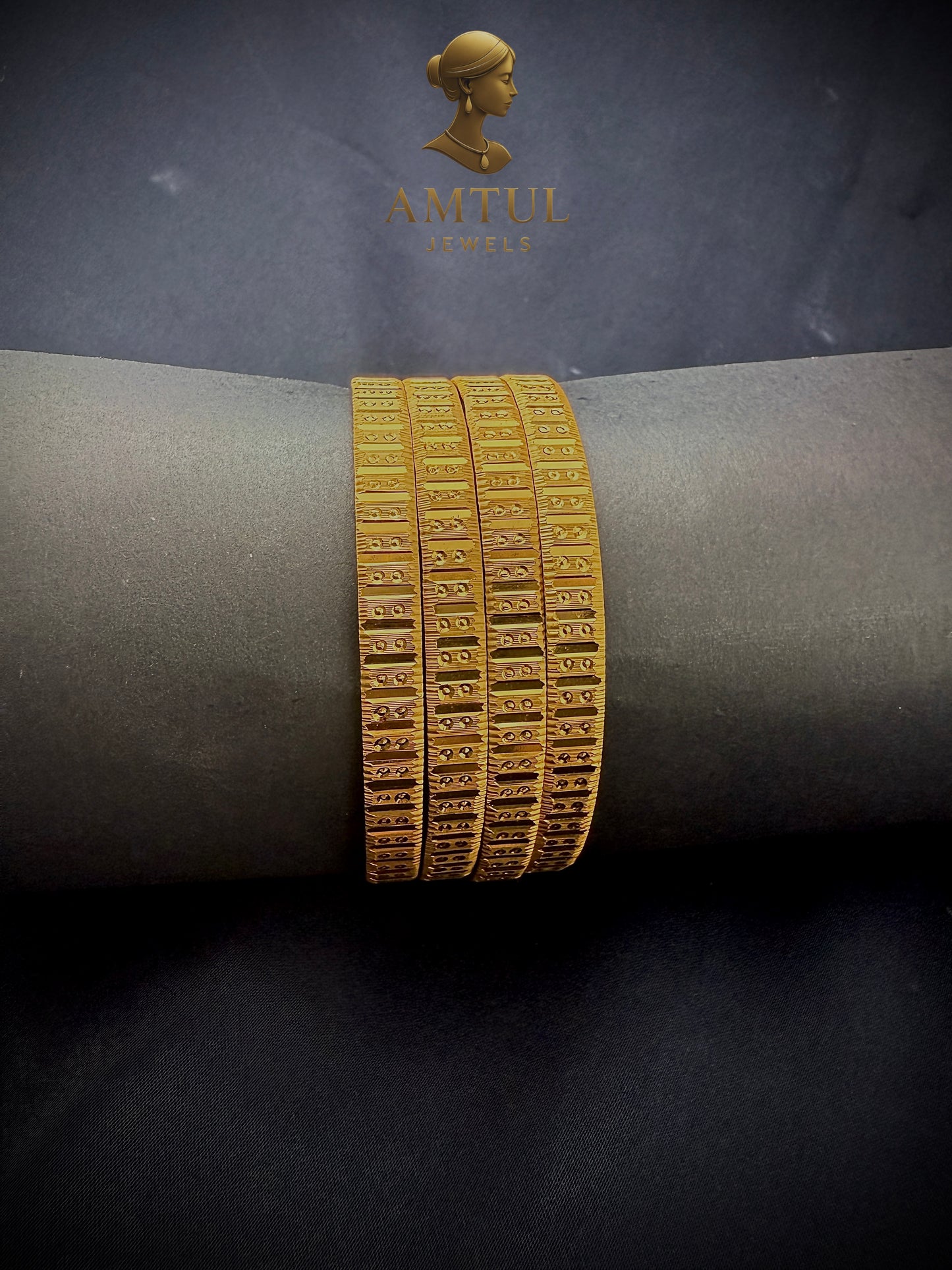 Golden Aura Gold Plated Bangles (Set of 4)