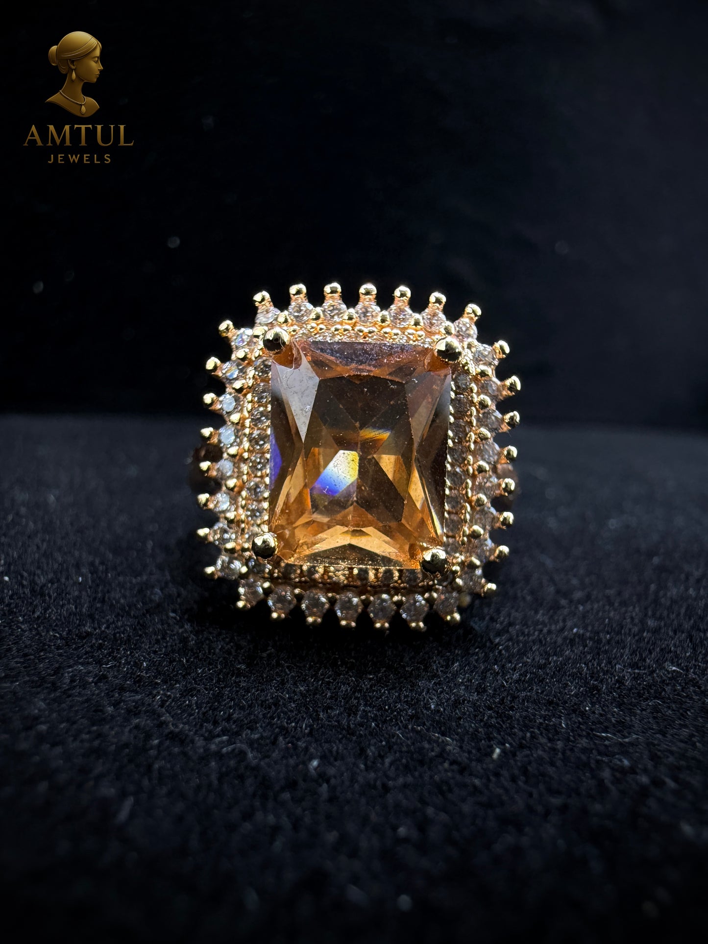 💛 Golden Topaz Majesty Ring 👑