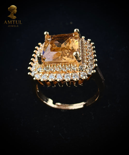 💛 Golden Topaz Majesty Ring 👑