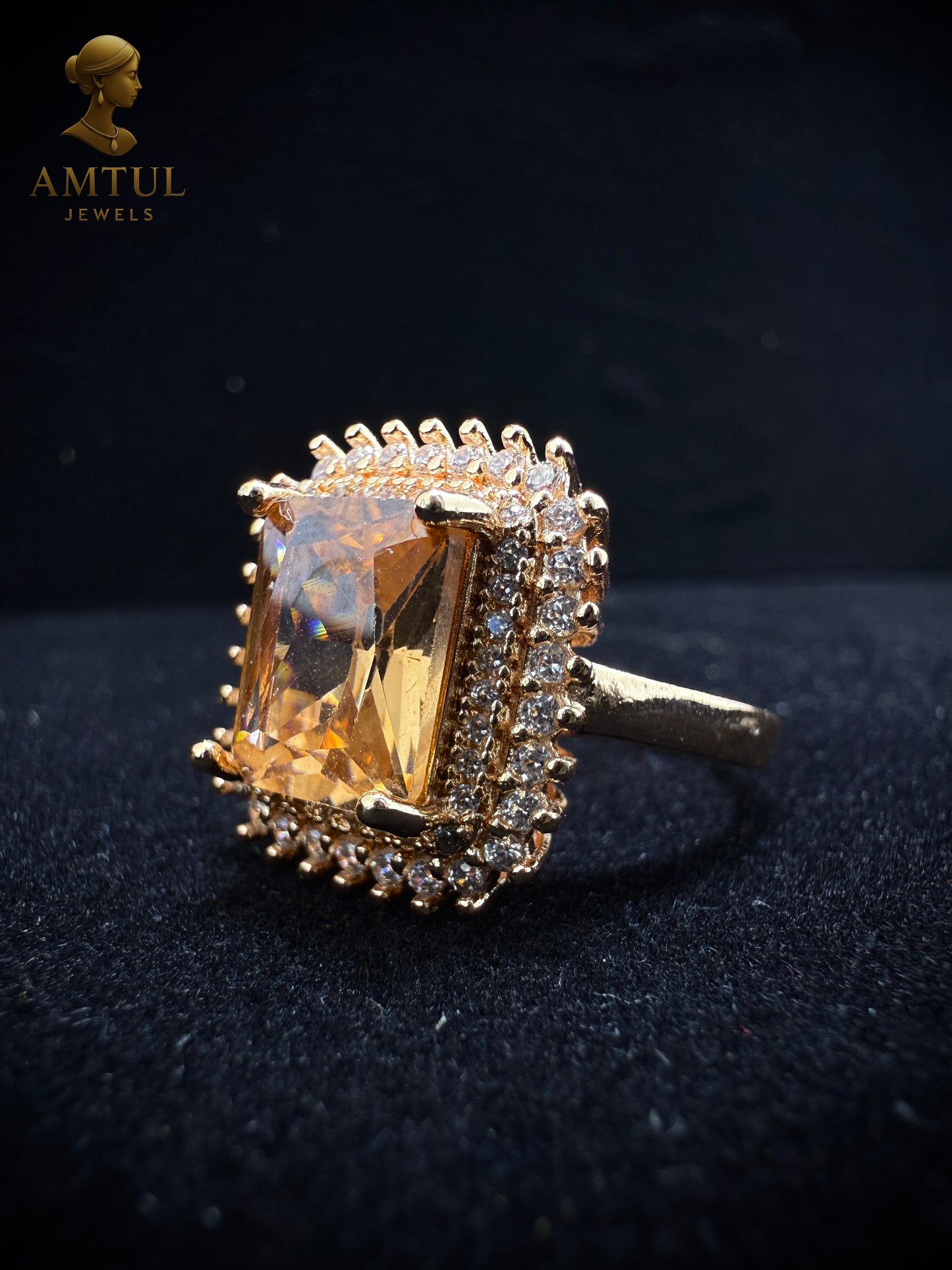 💛 Golden Topaz Majesty Ring 👑