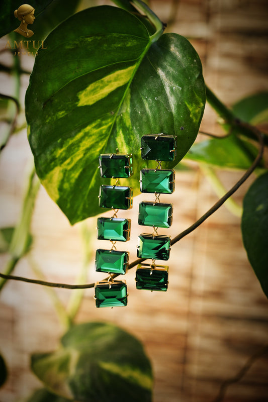 💚 Emerald Elegance Dangler Earrings 💎