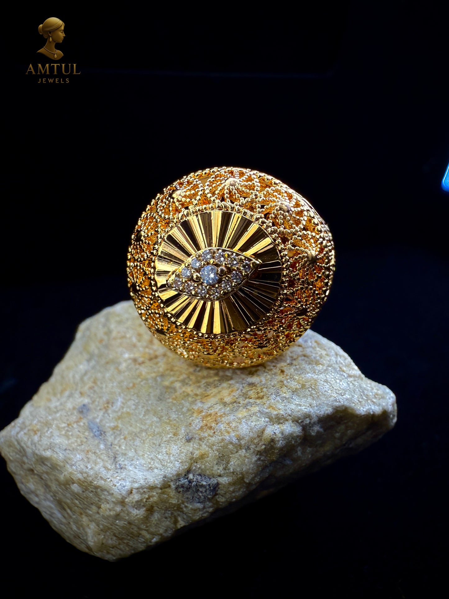 💎Golden Sun Eye Majesty Ring