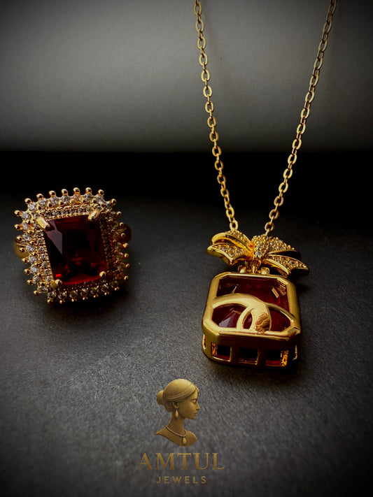 Royal Maroon Glow Set