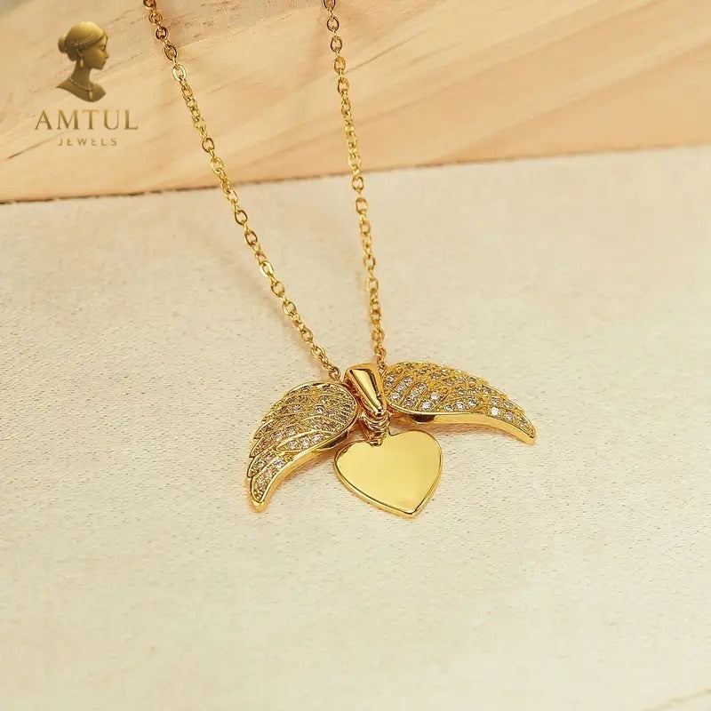 💛 Amtul Openable Leaf Heart Gold Pendant 💛